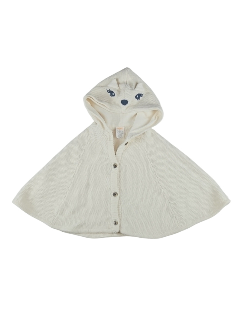 Vintage 2T Gymboree Cute Fox Cape Jacket in Cream Knit Warm Girls Toddler 2T